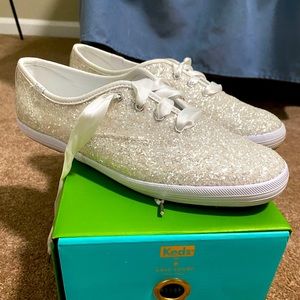 Kate Spade Glitter Bridal Shoes - Size 8